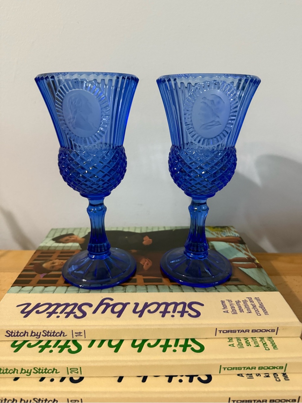 VTG AVON Fostoria goblet